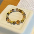 Natural multi-gemstone crystal bracelet featuring citrine, smoky quartz, and tiger eye beads. - Smoky Quartz Multi Treasure Style