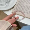 Sweet pink crystal beaded bracelet with butterfly charm, aesthetic jewelry gift for girls 88 - Butterfly
