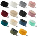 Fleece-lined knit headband detail, thick thermal winter ear warmer and sports hair accessory. - Multicolor