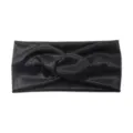 Schwarzes metallisches gedrehtes Stirnband glänzendes Haarband für Make-up Sport und Alltag. - Schwarz