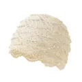 Bonnet crochet beige femme ajouré style vintage bonnet mignon style pastoral pull over - Beige