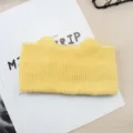 Carina fascia per capelli gialla in maglia con orecchie di gatto, calda per yoga e inverno. - Giallo