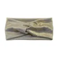 Metallischer Twist Haarreif einfarbig Haarband für Damen Sport Yoga Make-up 1Stk - Grau