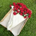 Coperta fatta a mano all'uncinetto bouquet di rose coperta di lana lavorata a maglia - Medio Diametro Circa 80cm (33 Fiori)