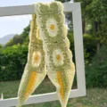 Gruen gelb gehaekeltes Blumen Haarband suesse Gaensebluemen Strick Haarreif Mode - Hellgelbgrün