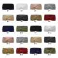 Plus fleece thick knitted cross headband warm winter hair band casual sports ear warmer variant - Multicolor