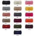 Knitted headband variant display showing assorted colors and sequin bow knots for winter. - Multicolor
