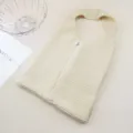 Bolso de mano de punto liso estilo coreano casual otoño invierno suave bolso de hombro - Crema