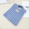 Koreanischer Stil minimalistische blaue Strick Handtasche lässige geflochtene Damentasche neu - Hellblau