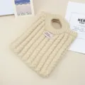 Beige Strick Handtasche für Damen, lässige Zopfmuster Tasche mit rundem Griff im Alltag. - Beige
