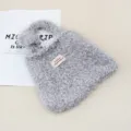Borsa a mano in maglia soffice grigia, piccola borsa in peluche morbido invernale, borsa carina - Grigio