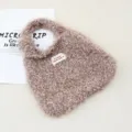 Accogliente borsa tote in maglia soffice, borsa in peluche morbido, borsa invernale carina. - Kaki