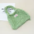 Borsa a mano in maglia soffice verde borsa morbida invernale carina borsa a secchiello - Verde
