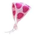 Bandana con cuore all'uncinetto rosa da donna, sciarpa per capelli vintage, accessorio. - Cuore Rosso Rosa