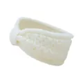 Bandeau tricoté blanc doublé polaire pour femme, cache-oreilles chaud accessoire cheveux. - Blanc