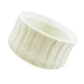 Knitted fleece-lined headband, warm thick ear warmer, ribbed winter hair accessory white - White