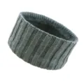 Thick ribbed knit fleece-lined winter warm headband ear warmer for women fashion hair accessory - Dark Gray