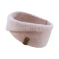 Pink mohair cross headband, soft warm ear warmer hair accessory, cozy wide winter hair band. - Dusty Pink
