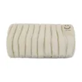 Beige knitted headband for women, cozy winter hair band, soft yoga washing hair accessory - Beige