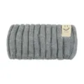Grey knit headband winter hair accessory cozy yoga face wash retro style stretch hair band - Light Heather Grey