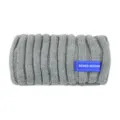 Bandeau tricoté gris pour femme, serre-tête en laine côtelée avec étiquette, accessoire élégant. - Gris