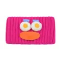 Lustiges großes Mund gestricktes Stirnband süße Kulleraugen Plüsch Haarband Yoga Gesicht Waschen - Fuchsia