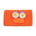 Oranger lustiger grosser Augen Strick Haarreif pluesch Gesichtsmaske Haarband Option - Orange