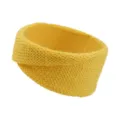 Gelbes Gestricktes Stirnband Kreuz Twist Haarreif Warme Ohrenschutz Yoga Gesicht Waschen - Gelb