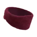 Burgunderrotes Strickstirnband, Kreuz Twist Ohrwärmer, warmes Yoga Haarband und Alltags Haaraccessoire. - Burgunderrot