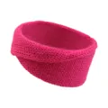 Helles Rosa Gestricktes Twist Stirnband Ohrenwärmer Mode Haarband Yoga Gesicht Waschen - Fuchsia