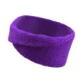 Lila gestricktes verdrehtes Stirnband breites Haarband für Yoga Gesicht waschen und Wärme. - Lila