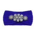 Fascia per capelli in maglia blu con splendidi cristalli di strass per abbigliamento. - Stile Strass Fiocco di Neve / 10 Pezzi / Blu zaffiro