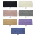 Knitted solid color headband for women, thick ribbed elastic hair band for daily wear. - Multicolor