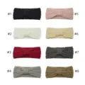 Knitted double layer cable bow hairband winter warm headband soft hair accessories for women - Bow Cable Knit Headband (MT22-025) / Multicolor