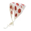 Bandeau foulard triangulaire au crochet style pastoral, accessoire de cheveux tricoté doux printemps. - Champignon Beige