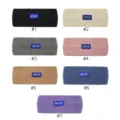 Knit headband with letter label, warm winter ear warmer and stylish sports hair accessory. - Multicolor