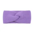 Bandeau croise en tricot violet, bande de cheveux chaude pour hiver, accessoire de yoga et sport. - Violet