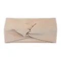 Soft plush twist headband wide fleece hair band winter ear warmer for spa face wash yoga accessory - Beige