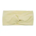 Butter yellow plush cross headband, soft wide warm hair band for yoga and daily washing. - Milky Yellow