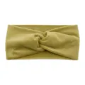 Olive Green Velvet Twisted Headband Soft Wide Hair Band Winter Warm Hair Accessory - Yellow
