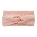 Pink plush twist headband for women, soft wide hair band for washing face, yoga and spa daily. - Light Pink