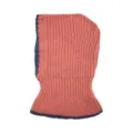 Gestrickte Balaclava Kapuze Schal Rosa mit Blauem Rand Winter Warme Ski Mütze Variante - Halswärmer Balaclava (#4) / Rosa