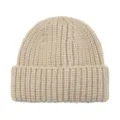 Kinder muts grof gebreid warme winter effen kleur gebreide muts, beige kleur. - Beige