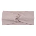 Bandeau tricoté rose noué, bande de cheveux élastique pour le sport yoga, cerceau large. - Rose