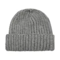 Grijs kinder gebreide muts winter warm peuter effen kleur wollen pullover variant - Grijs