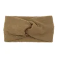 Brown Knitted Twist Headband Elastic Hair Band Yoga Sports Headwear For Women Daily - Khaki