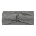 Bandeau croisé en tricot gris, bandeau de sport élastique large pour le yoga et le lavage. - Gris foncé