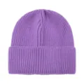 Berretto in maglia viola da uomo e donna, cappello invernale caldo a coste tinta unita casual - Viola