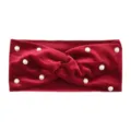 Roter Samt Perlen Haarreif, stilvolles breites Stirnband für Damen, modisches Haaraccessoire. - Rot