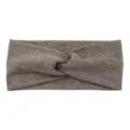 Strick Kreuz Stirnband für Damen, elastisches breites Haarband für Yoga, Sport und Gesicht. - Kaffeebraun